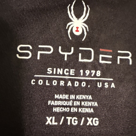 XL Spyder Men's 1/4 Zip Jacket  Pullover Gray Black Waffle PATTERN POLY/ELASTINE - Picture 1 of 10